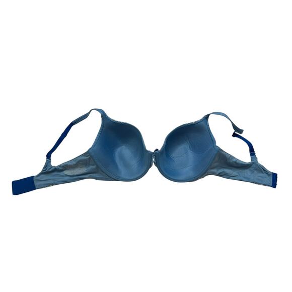 VICTORIAS SECRET Body by Victoria Lined Perfect Coverage Blue Lace Bra Size 38D - Picture 5 of 5